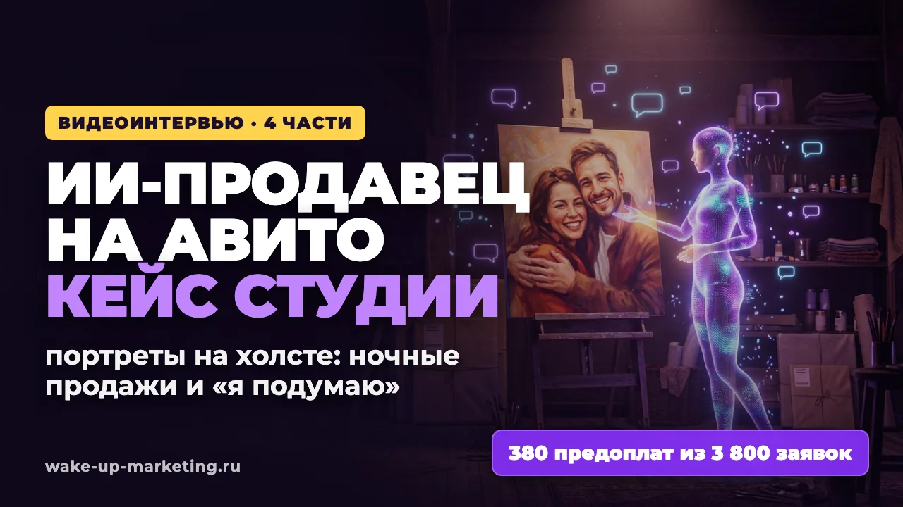 Кейс ИИ-продавца на Авито: студия портретов, часть 1 из 4